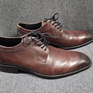 Kenneth Cole Reaction Reason Mens Brown Wingtip Oxfords Shoes